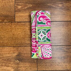 Vera Bradley Pink and Green Clutch